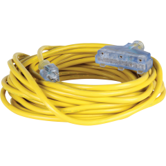 25' Triple Outlet Extension Cord - 12/3