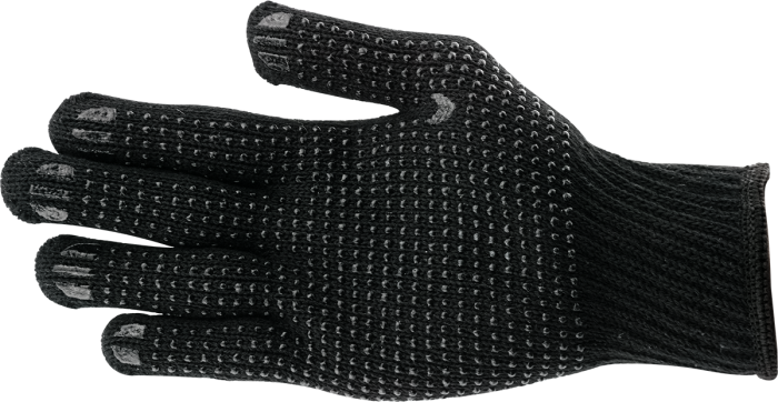 Black Spotted Grip Gloves - Large - 12 Pack 